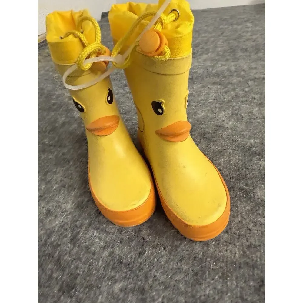 Mucky Wear Toddler Girls Boys Rain Boots 5T Kids Rubber Duck Yellow Wings N201